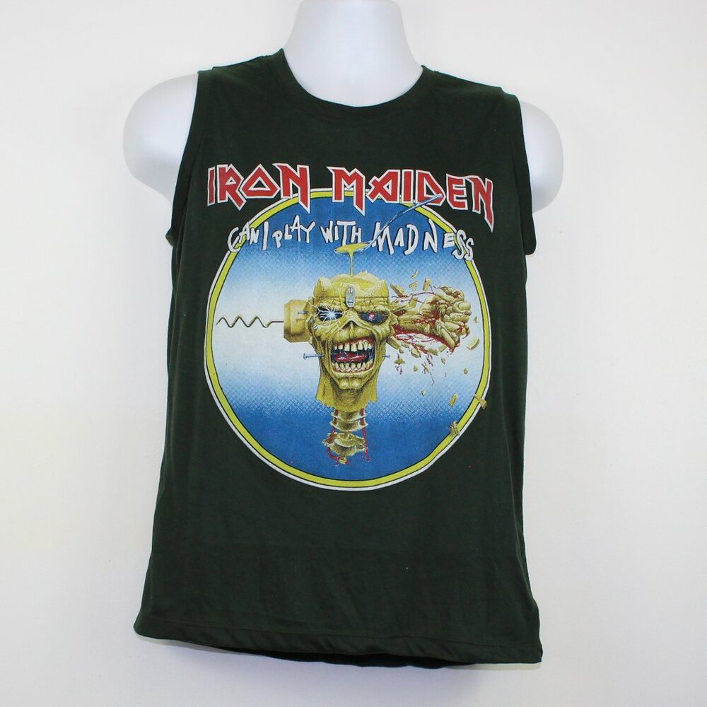 Vintage Changes Tag Iron Maiden Band Play With Madness Sleeveless Shirt (M)